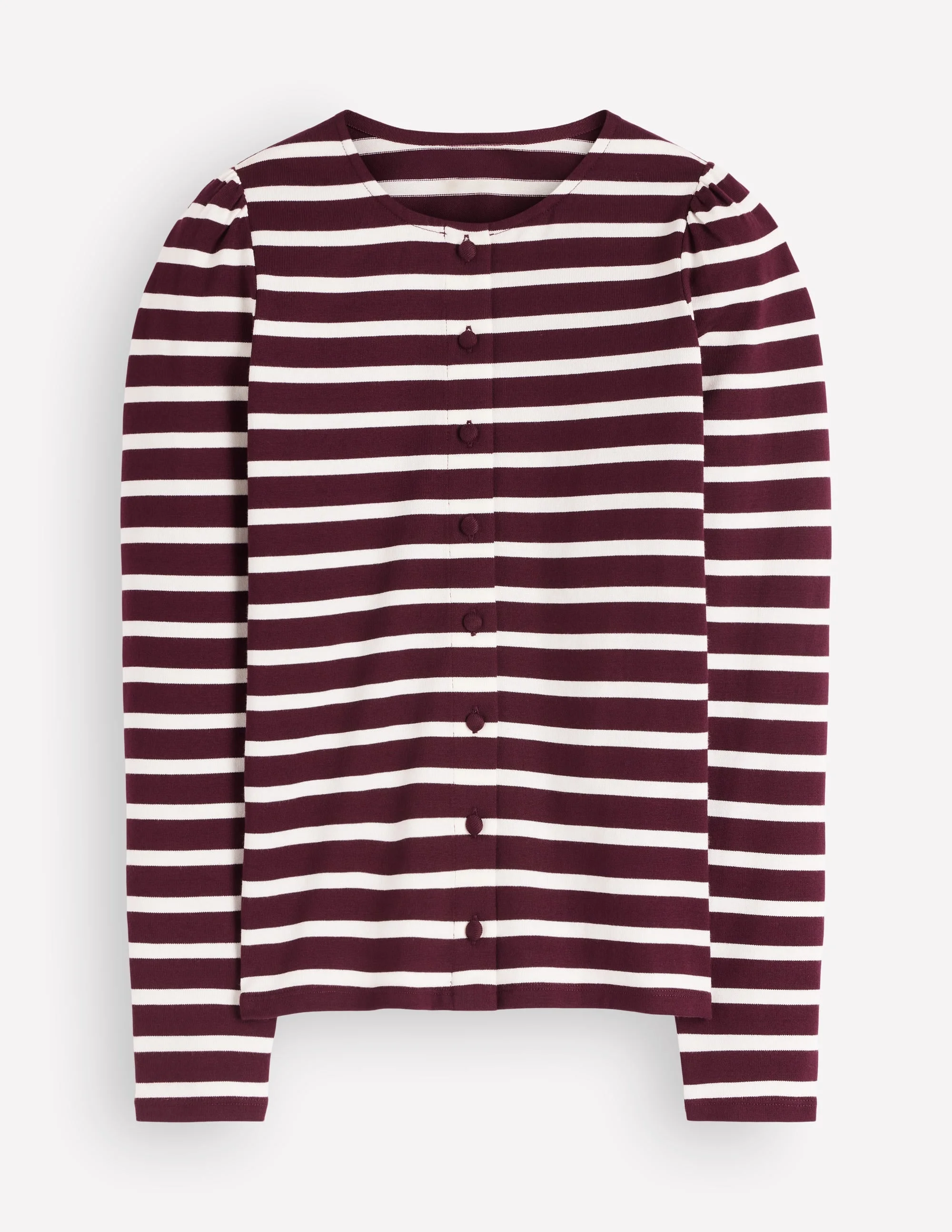 Iris Puff Sleeve Mariner-Winetasting/ Ivory - 1