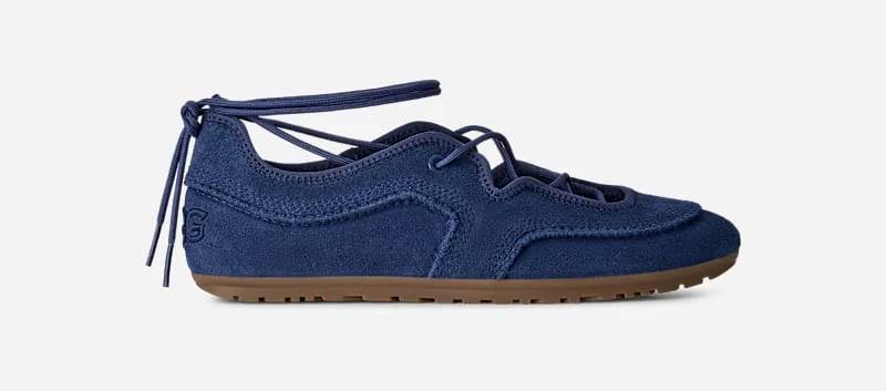 ® Women's Quill Ballet Sneaker Sheepskin Shoes in High-Voltage Blue - 1