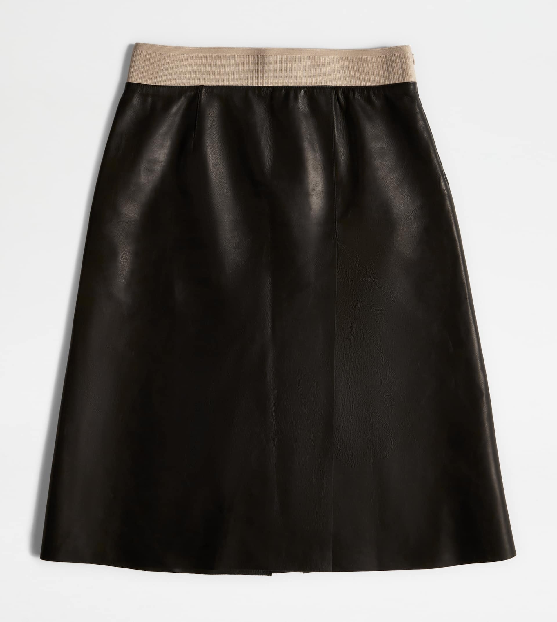 SKIRT IN LEATHER - BLACK - 7