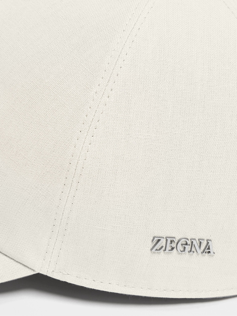 ZEGNA WHITE OASI LINO BASEBALL CAP outlook