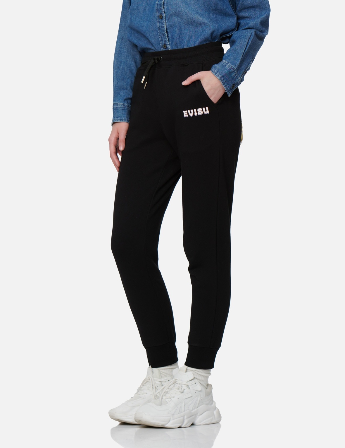 EVISU SQUAD DAICOCK PRINT SWEATPANTS - 8