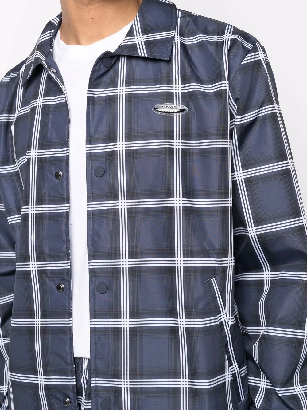 grid logo-patch jacket - 5