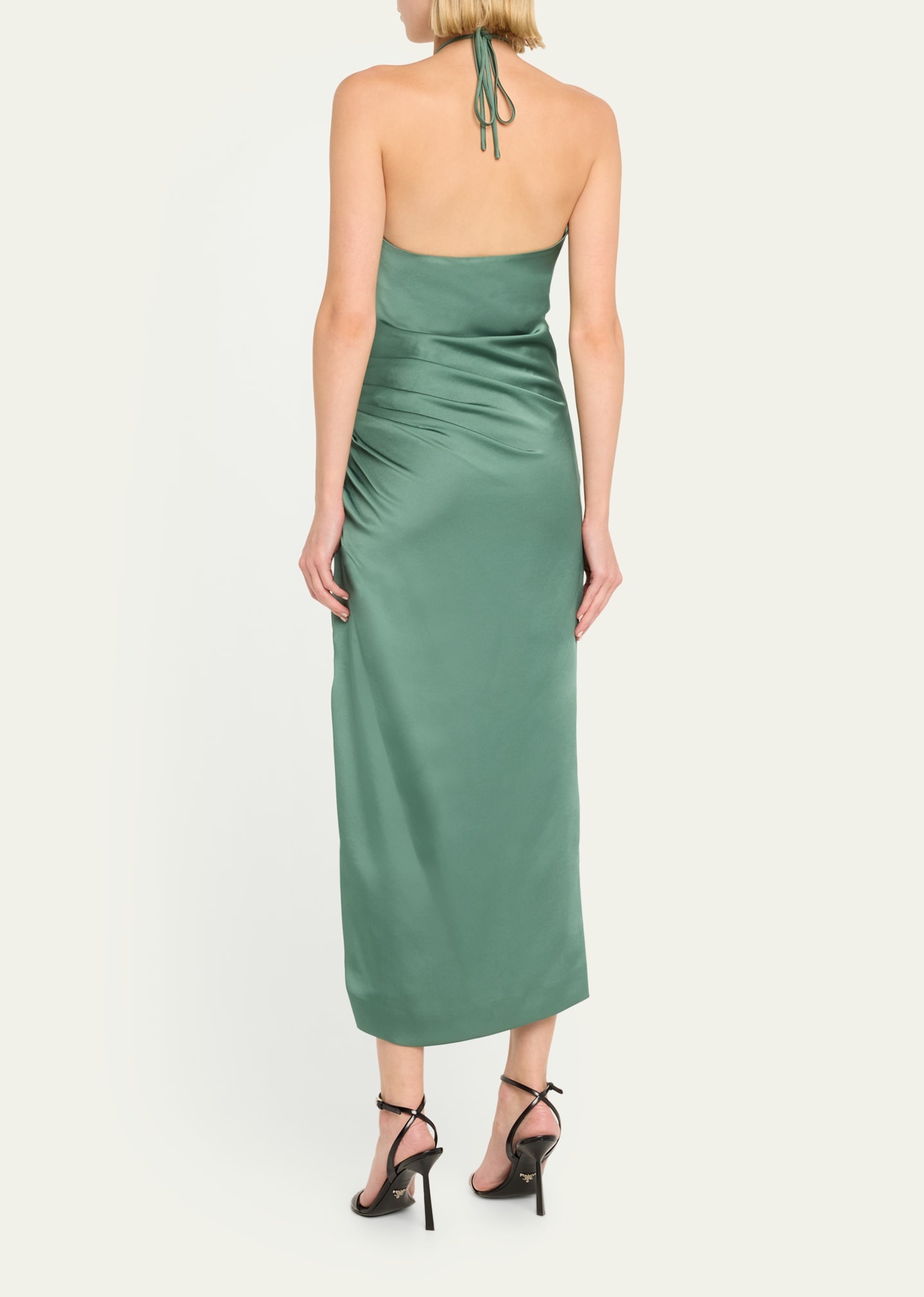 Hansel Satin Halter Midi Gown - 3