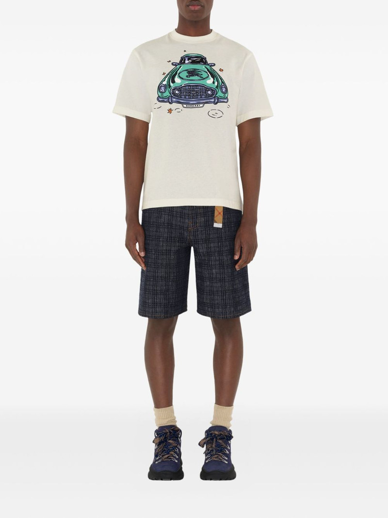 Burberry check denim shorts outlook