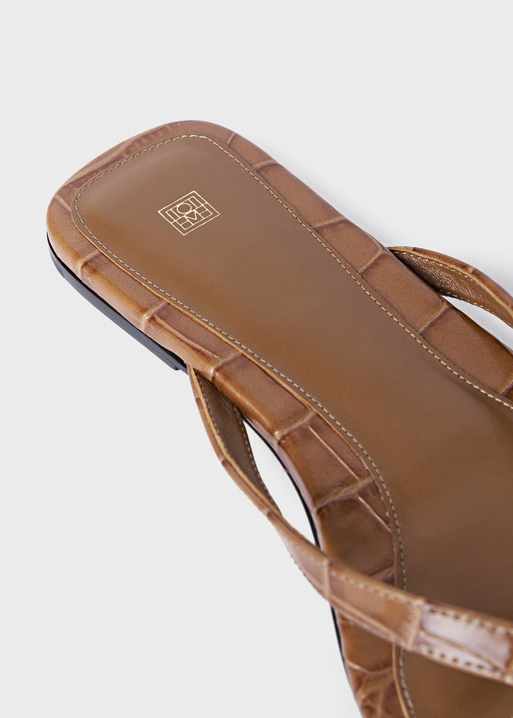 The Flip-Flop Flat caramel croco - 6