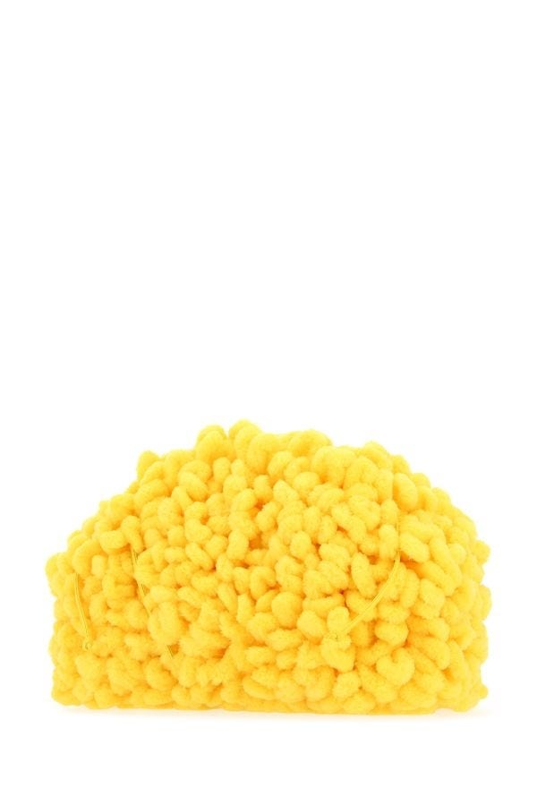 Yellow chenille mini clutch - 2