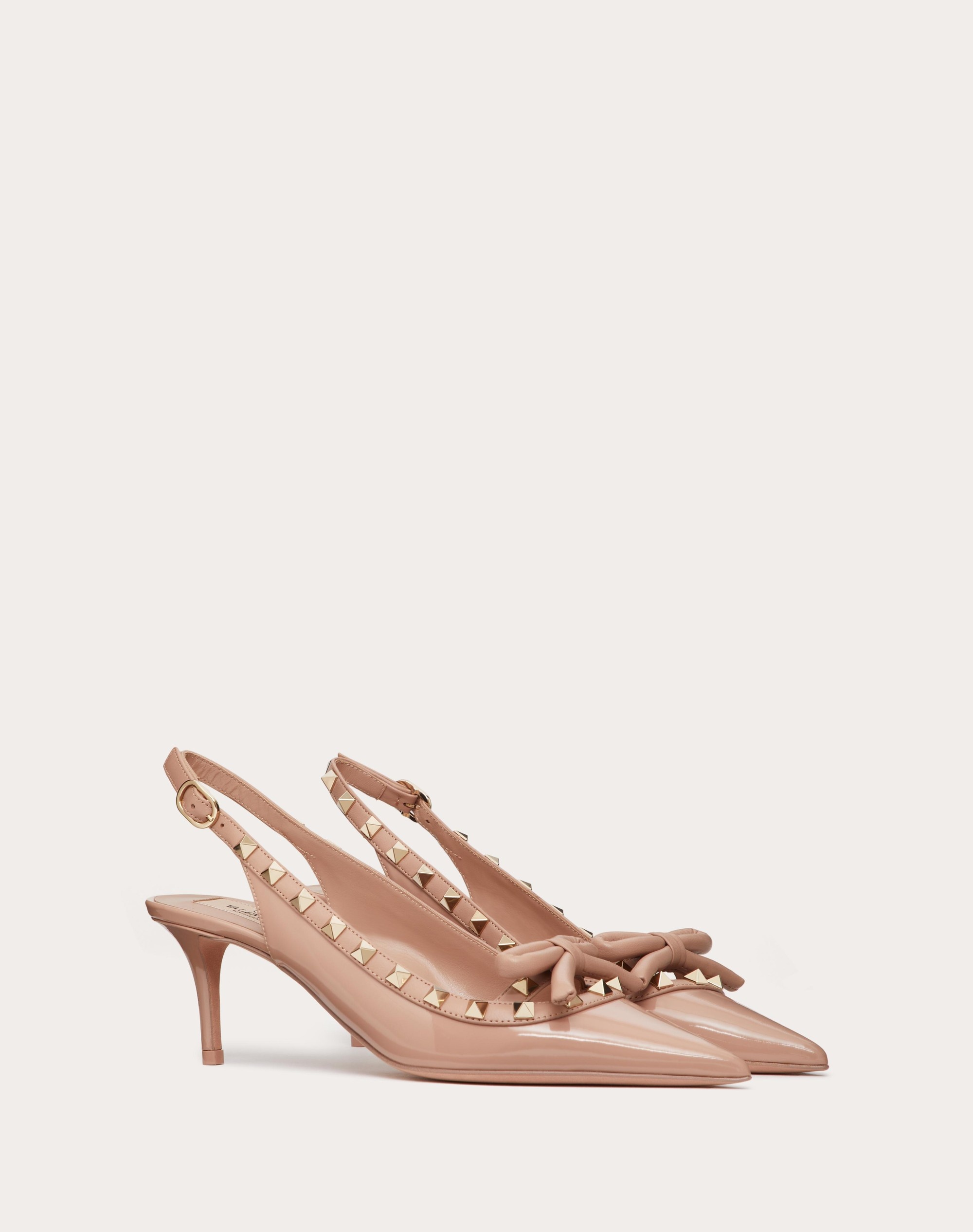 ROCKSTUD BOW SLINGBACK PATENT LEATHER PUMP 60MM - 2