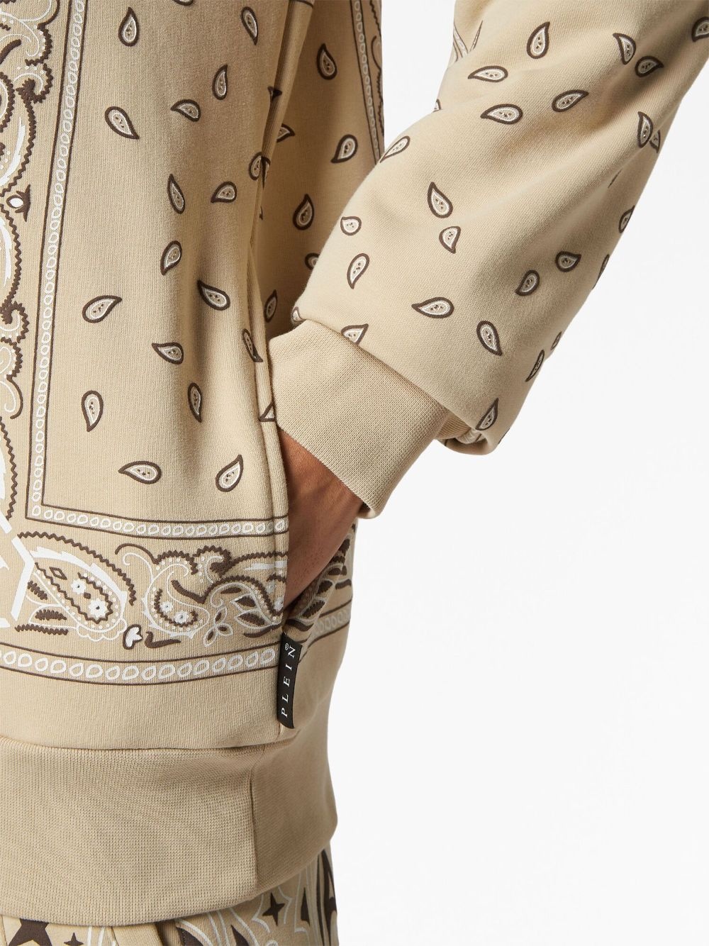 logo-patch cotton hoodie - 5