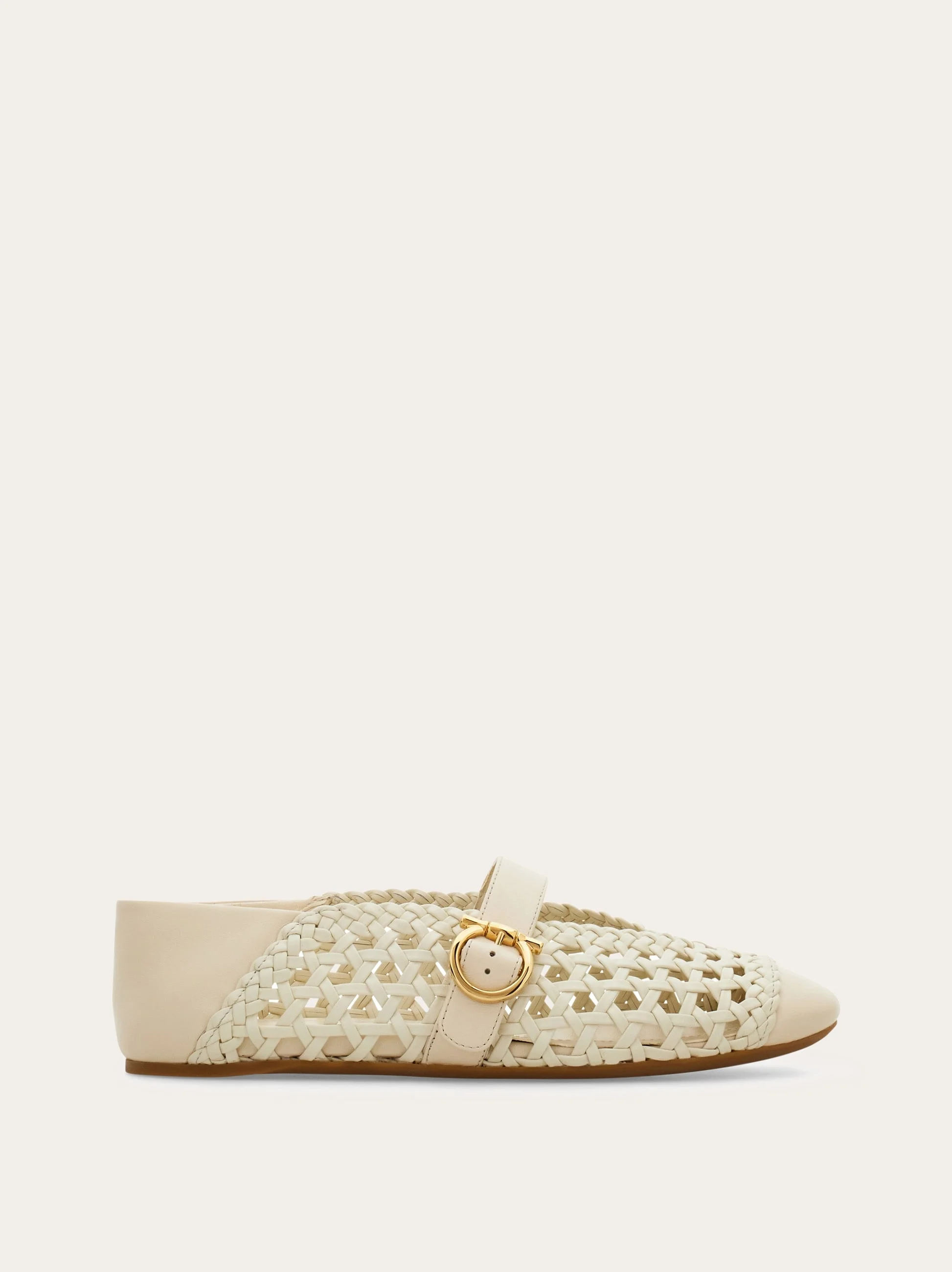Gancini buckle ballet flat - 1
