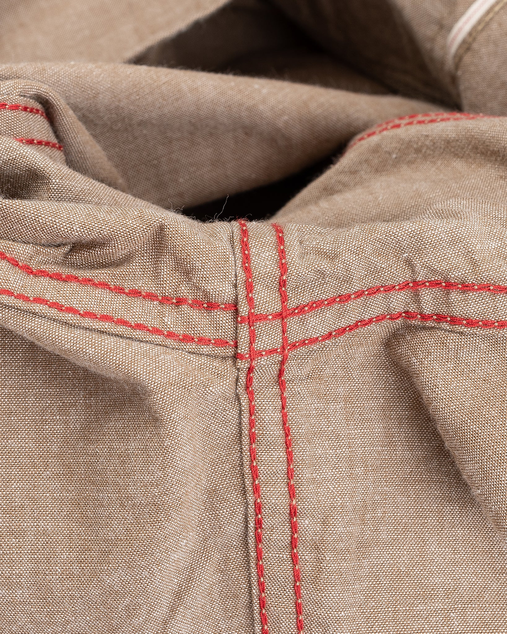 IHSH-315-KHA 10oz Selvedge Chambray Western Shirt - Khaki - 15