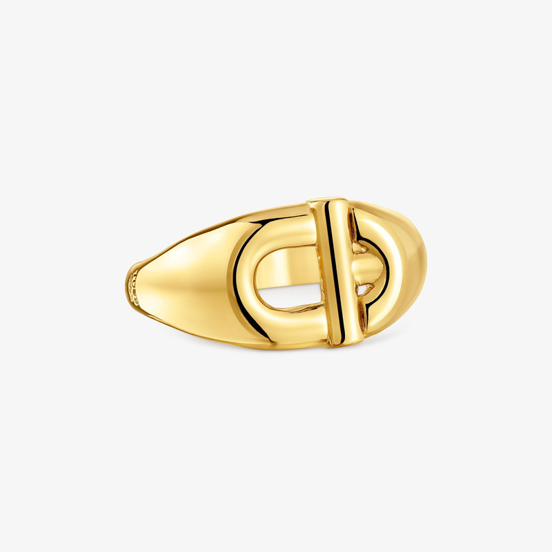 TOUS TOUS MANIFESTO Signet ring with 18K gold vermeil outlook