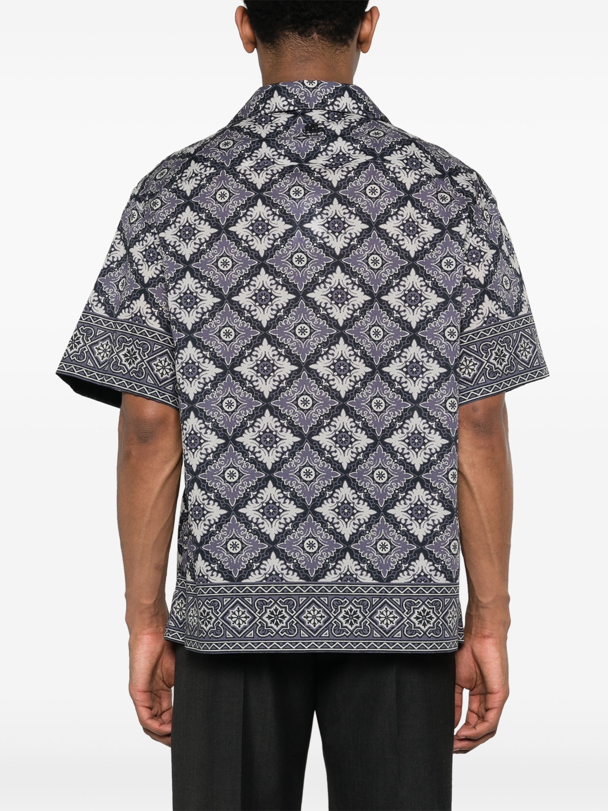 abstract-print cotton shirt - 4