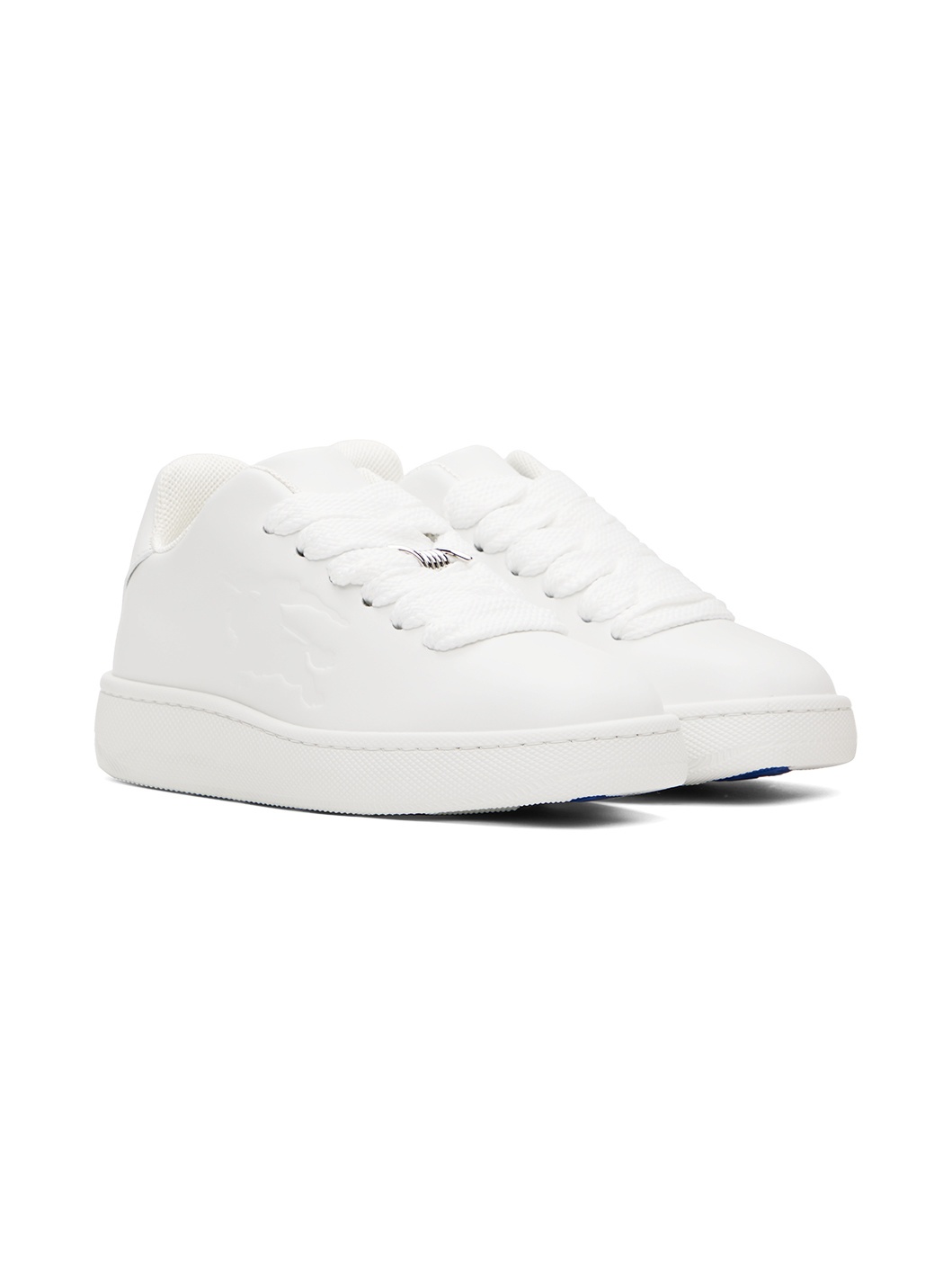 White Leather Box Sneakers - 4