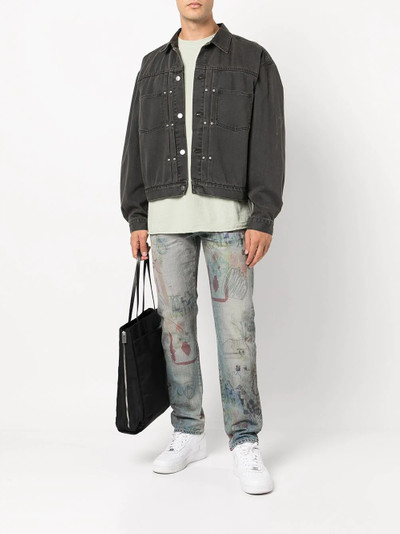 John Elliott The Daze 2 scribble-print jeans outlook