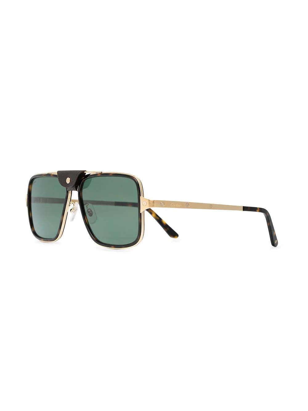 tortoiseshell aviator sunglasses - 2