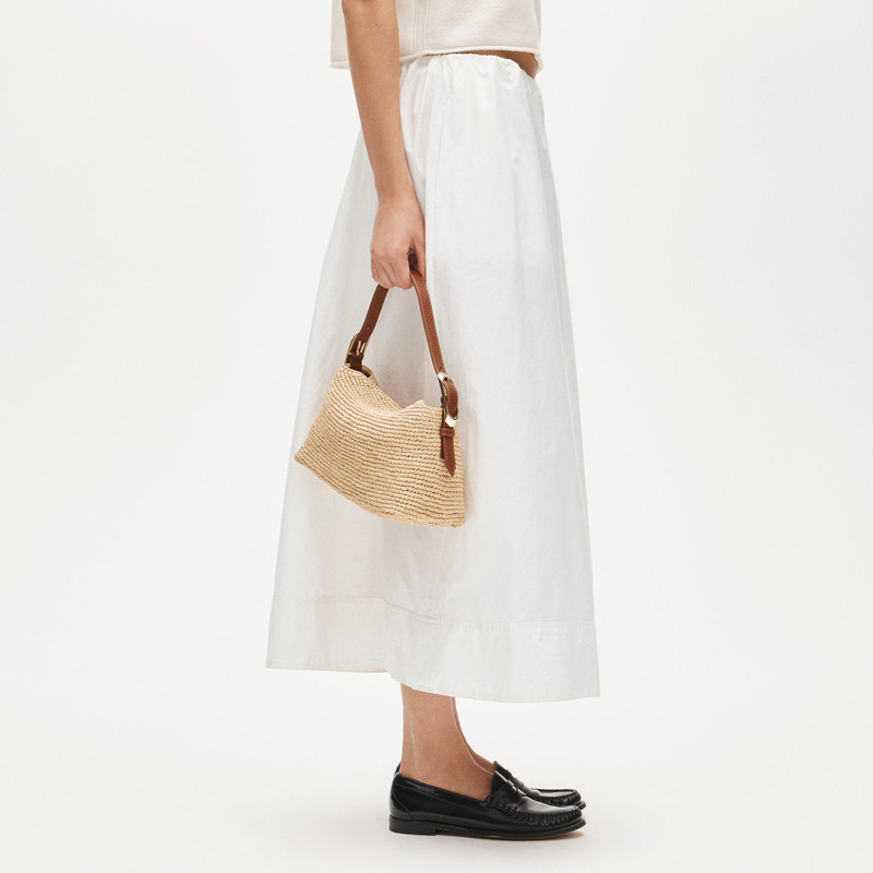Berkeley small handknotted shoulder bag in raffia 6