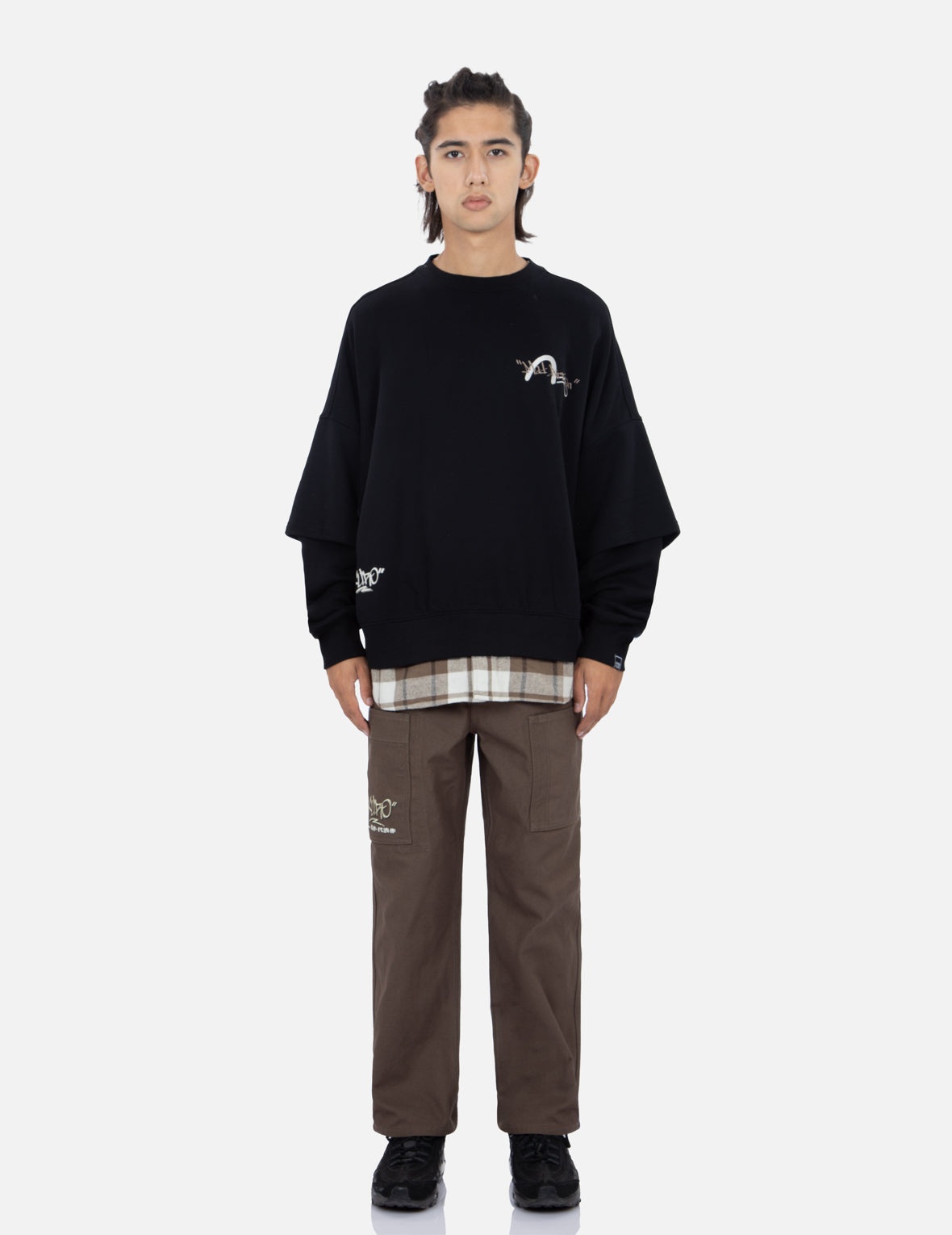Contrast Hem Mock 2-in-1 Sweatshirt - 6