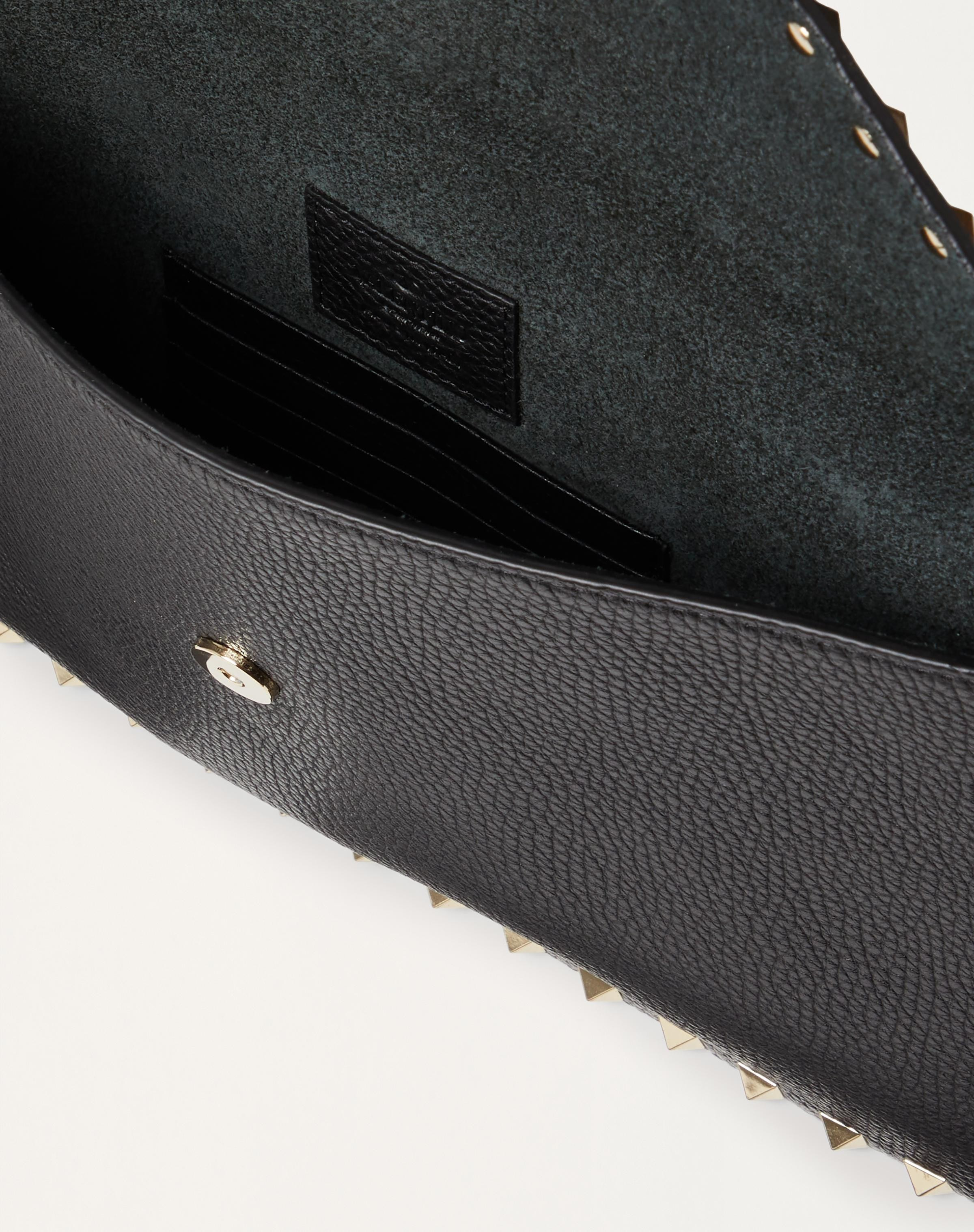 ROCKSTUD GRAINY CALFSKIN ENVELOPE POUCH - 5
