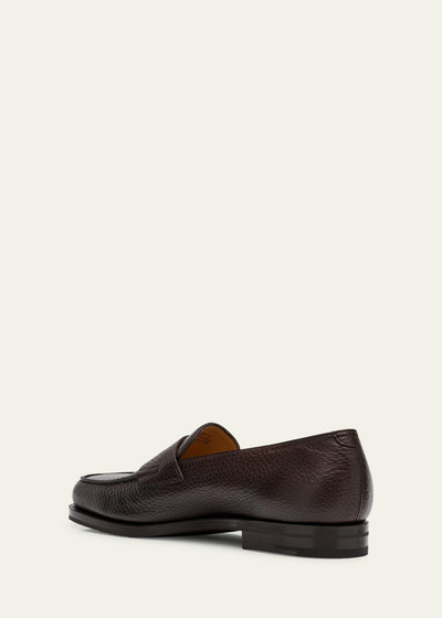 John Lobb Men's Lopez Grained Leather Penny Loafers outlook