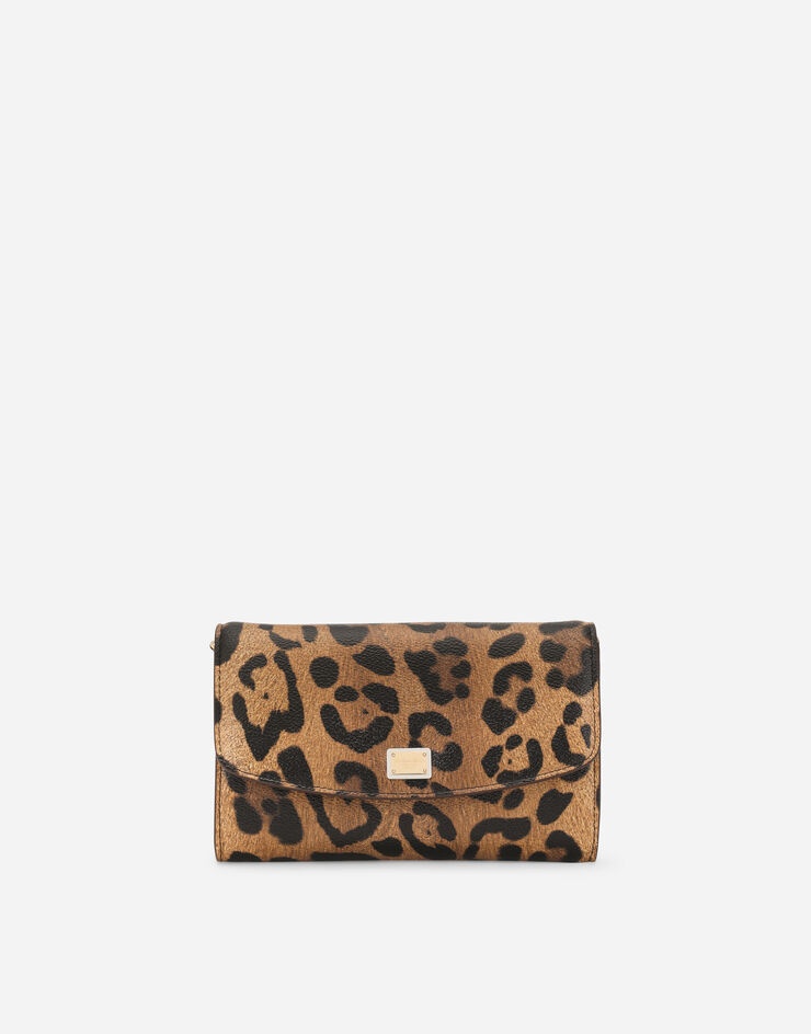 Leopard-print Crespo mini bag with branded plate - 1