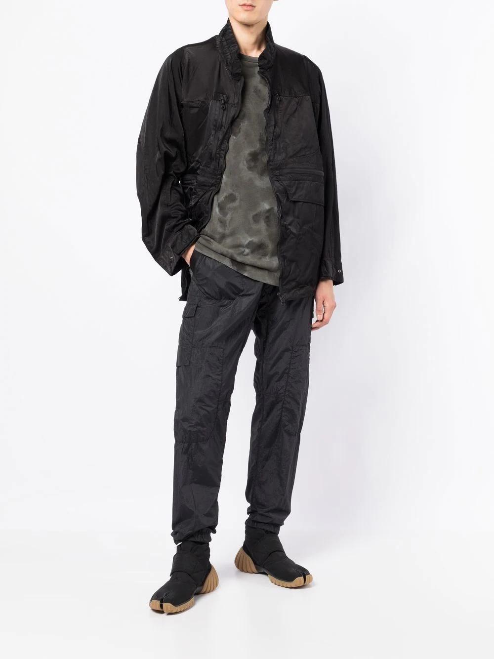 Shrinked contrast-panel jacket - 2