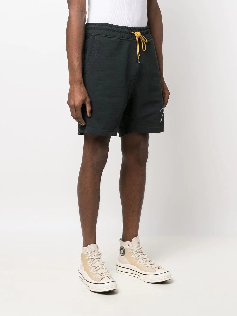 logo-embroidered track shorts - 3