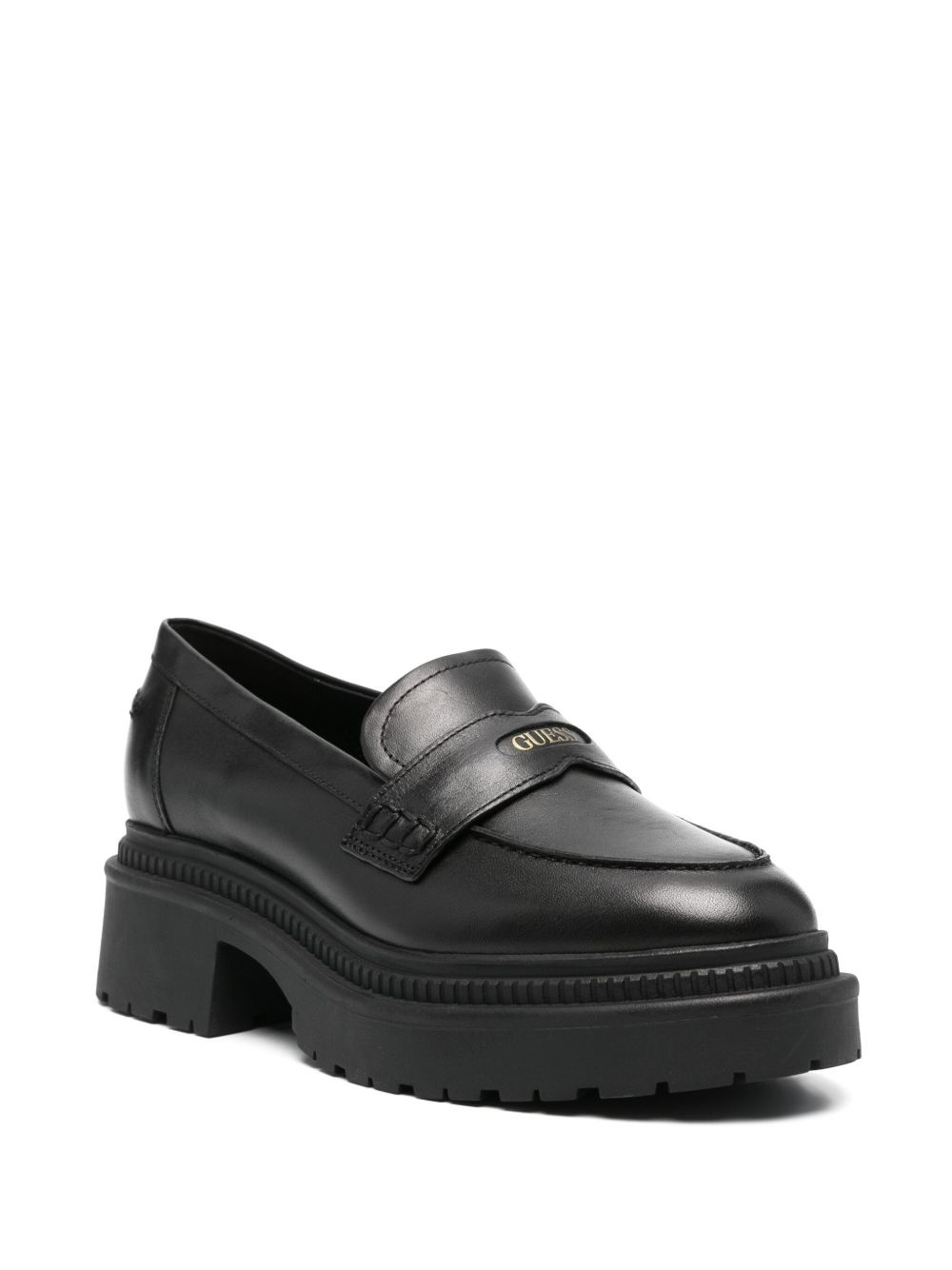logo-stamp loafers - 2
