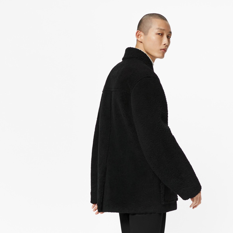 Shearling and Monogram Leather Business Coat 5