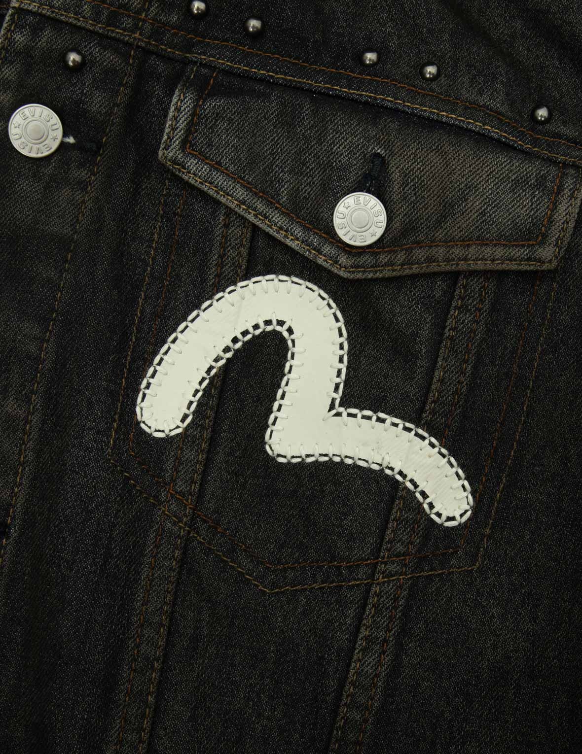 ETHNIC-INSPIRED WHEEL OF WISDOM PRINT AND EMBROIDERY RELAX FIT DENIM JACKET - 10