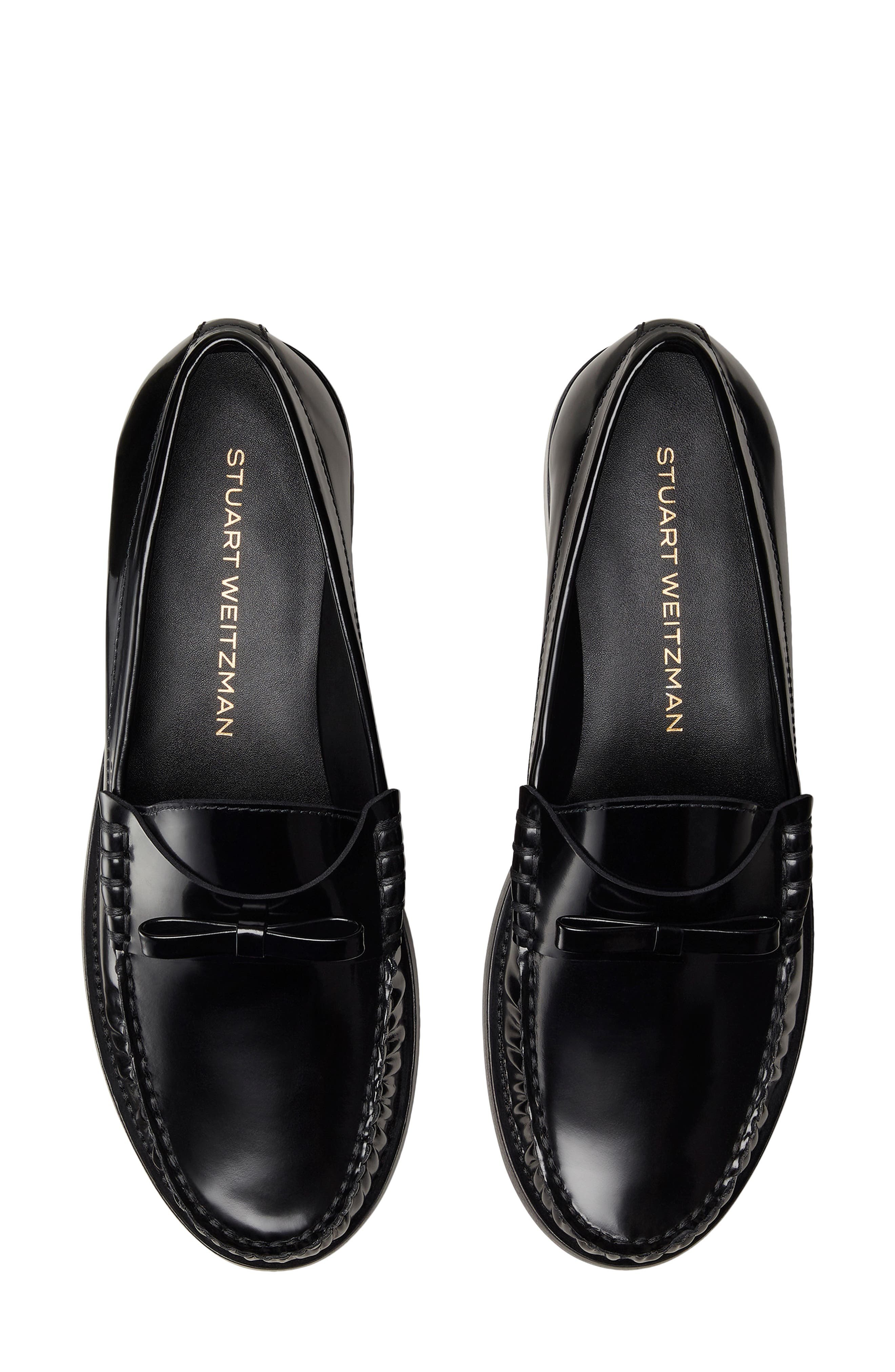 Stuart Weitzman Lottie Bow Loafer in Black at Nordstrom - 4