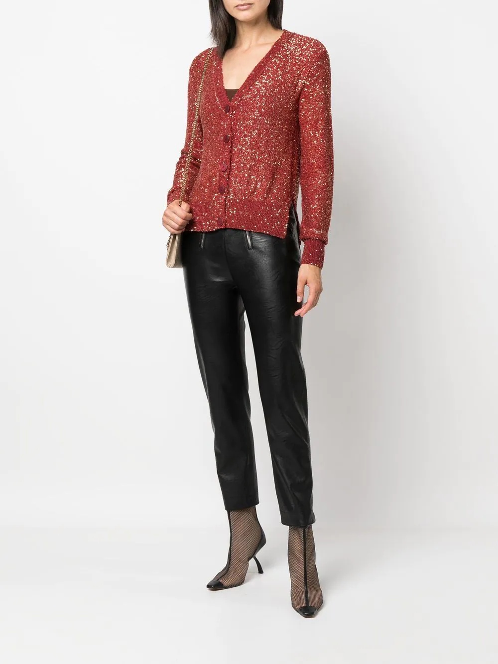 sequin-embellished cardigan - 2