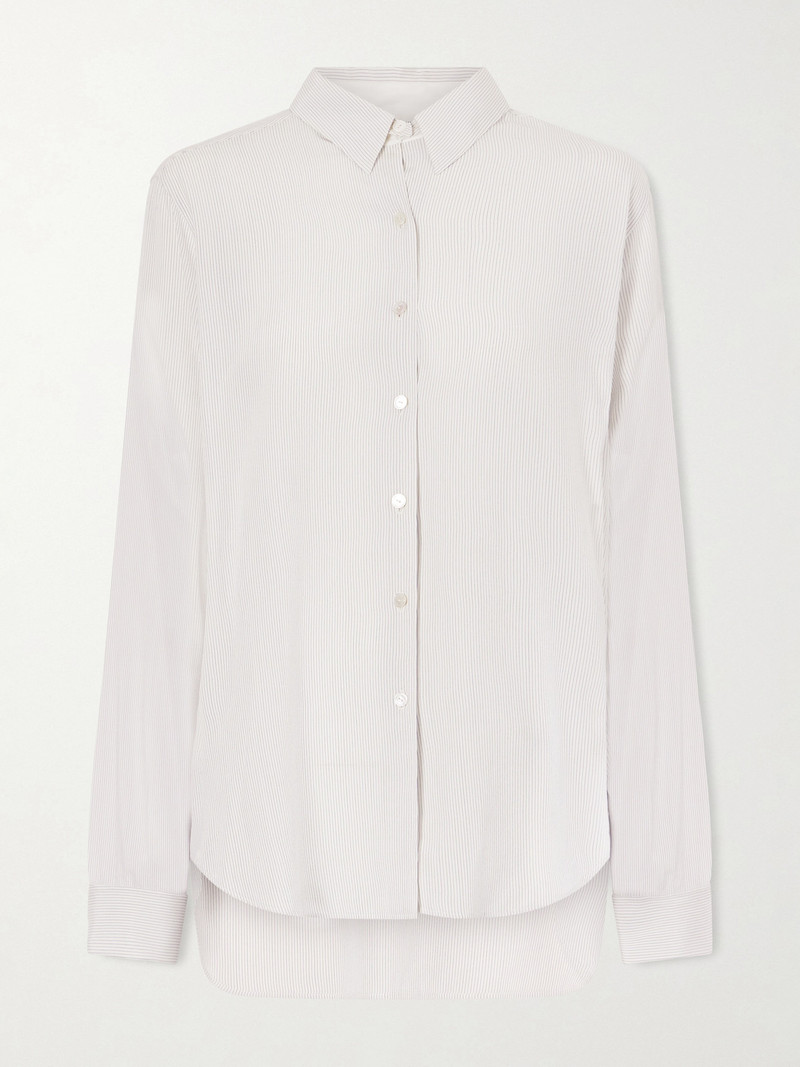 Fiora Pinstriped Silk Shirt 1