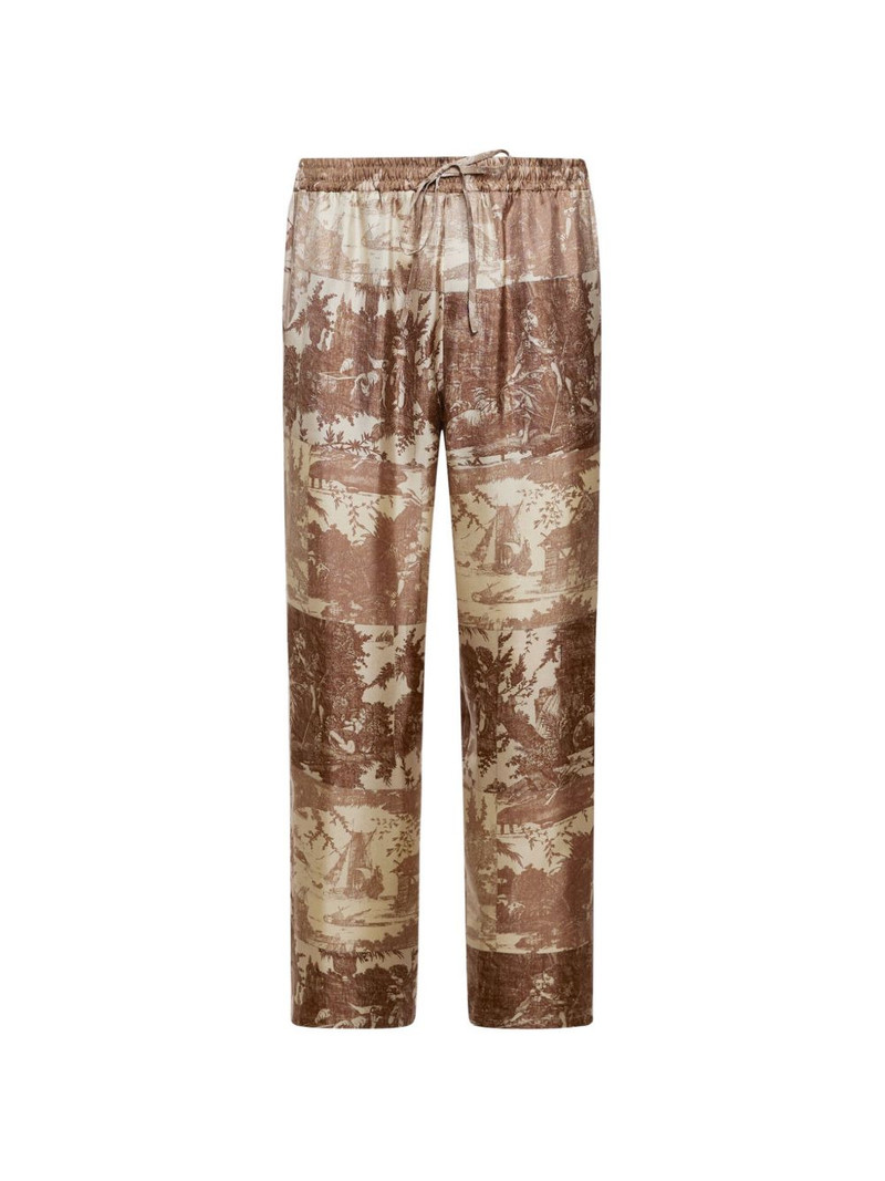 elasticated-waistband trousers 1