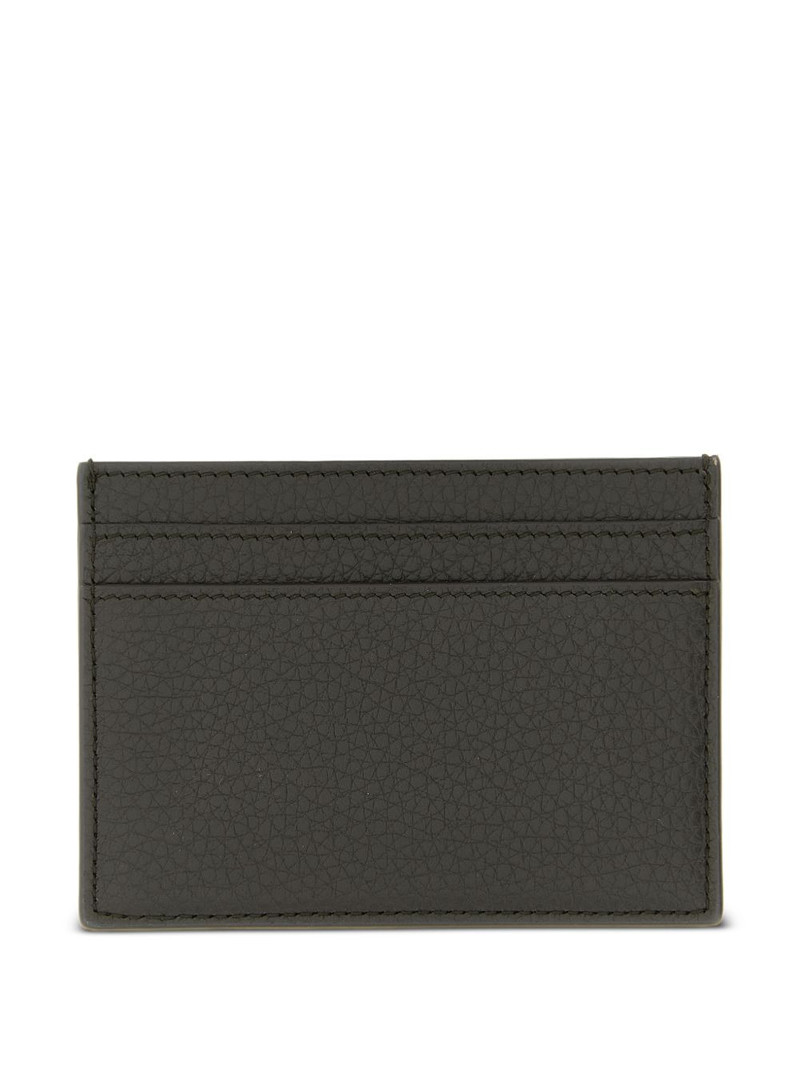 SAINT LAURENT Tiny Cassandre metal-logo card holder outlook