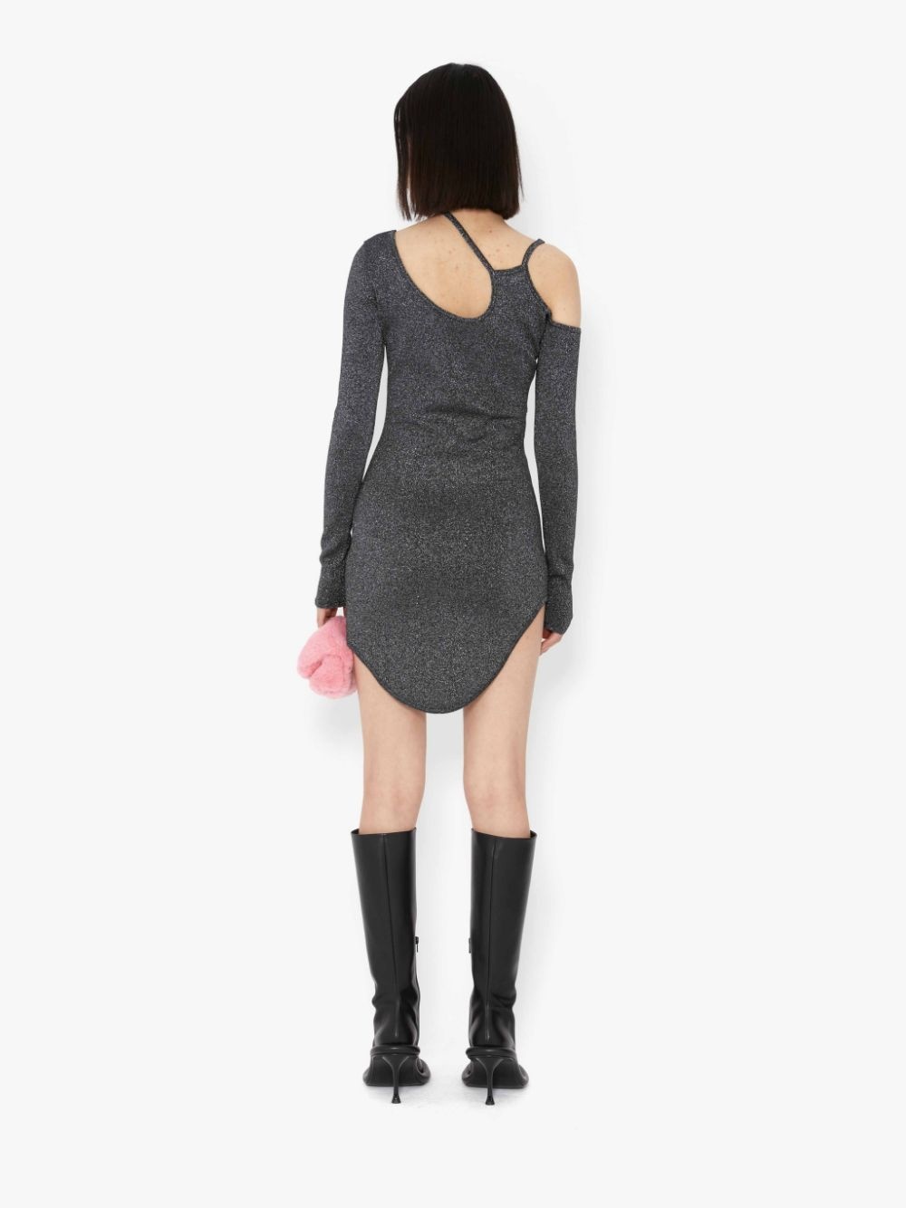 CUT OUT DETAIL ASYMMETRIC DRESS - 4
