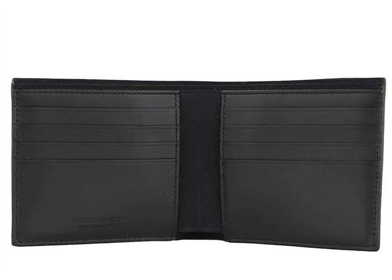 Bottega Veneta Bottega Veneta Elastic Band Bi-fold Wallet Black / Green outlook