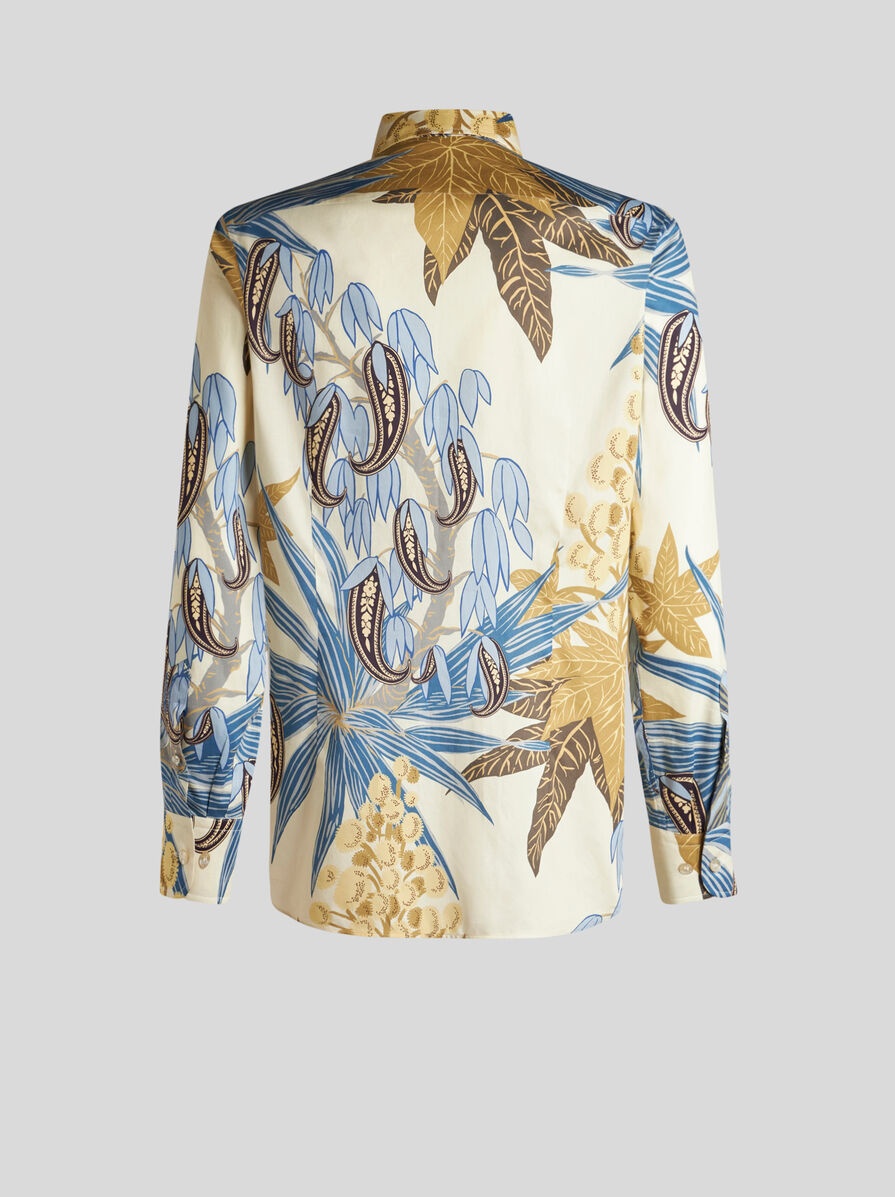 SHIRT WITH PAISLEY FOLIAGE PRINT - 6
