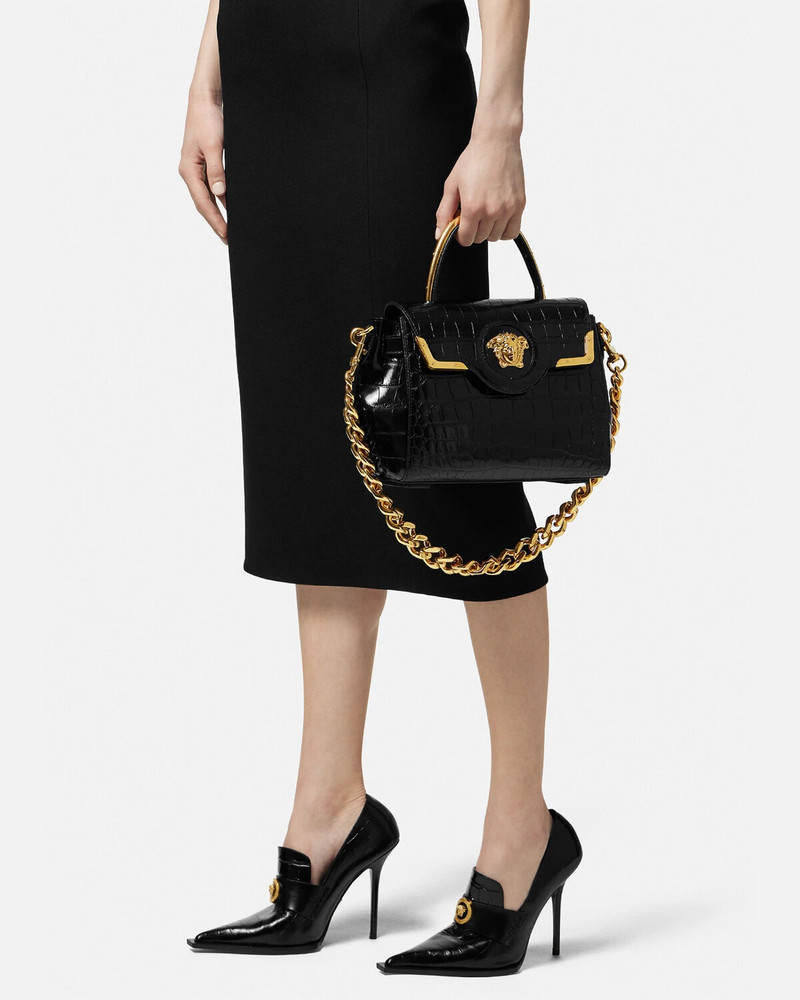 VERSACE Croc-Effect La Medusa Handbag outlook