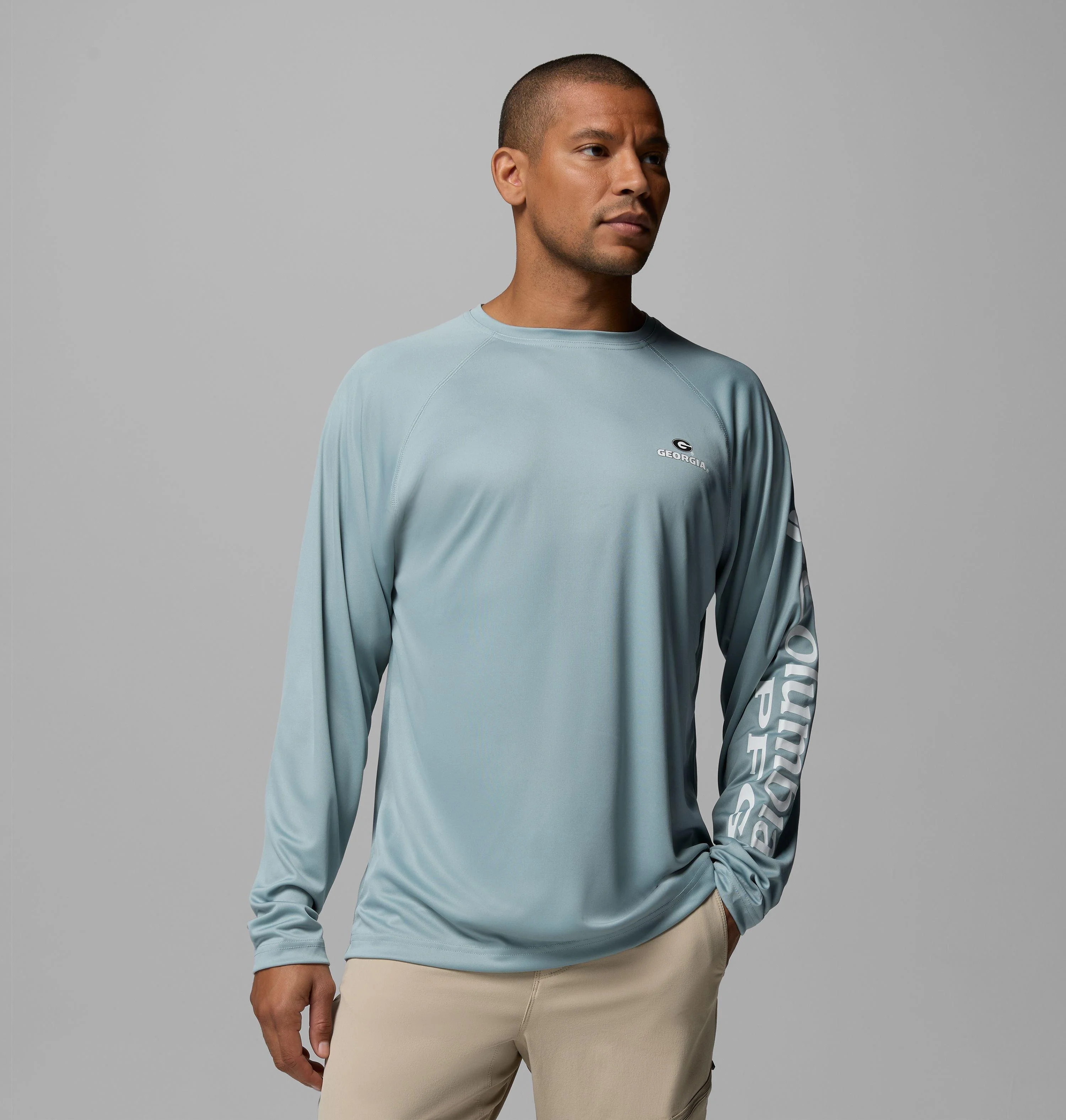 Men's Collegiate PFG Terminal Tackle Long Sleeve Shirt - Georgia - 1