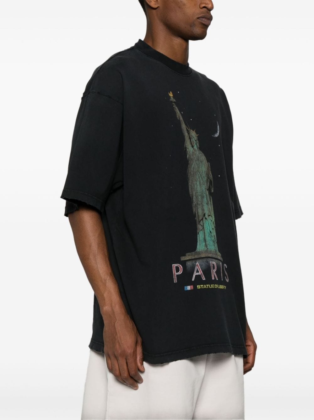 Paris Liberty distressed T-shirt - 4