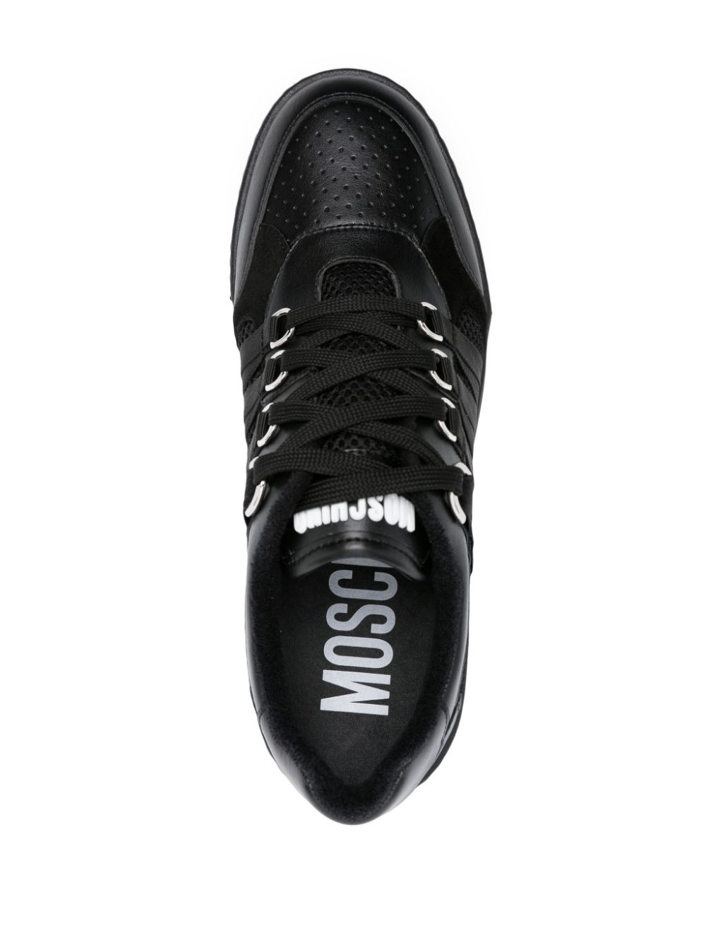 lace-detailed panelled sneakers - 4