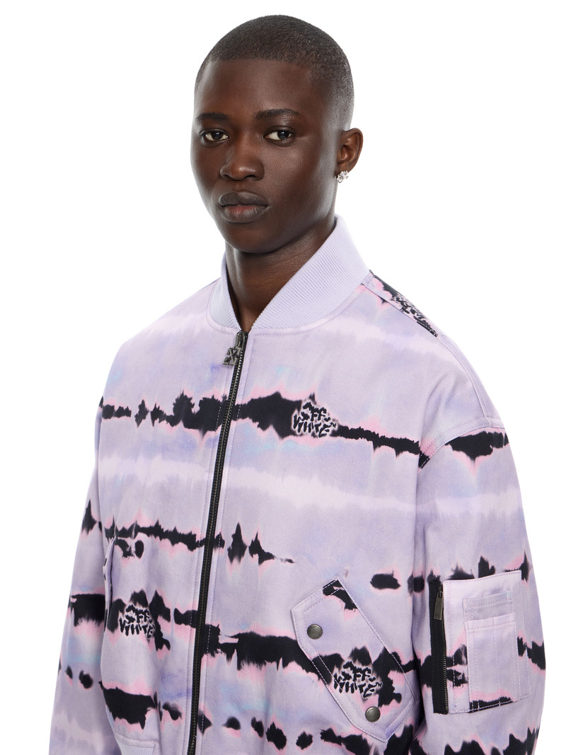 All-over Tie-dye Cropped Bomber 5