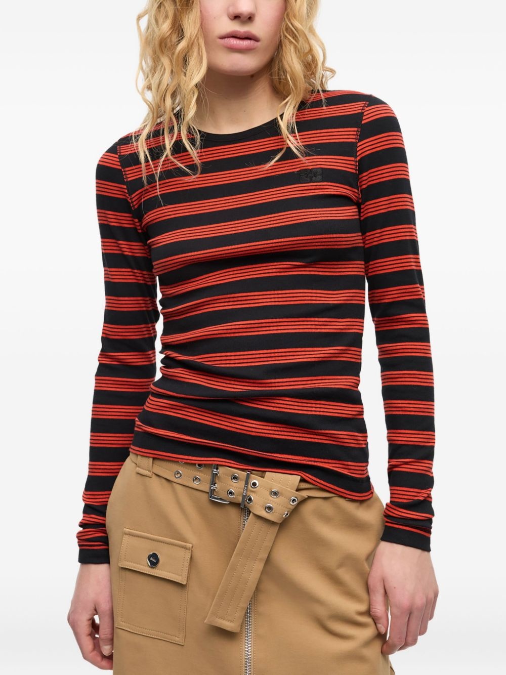 striped T-shirt - 3
