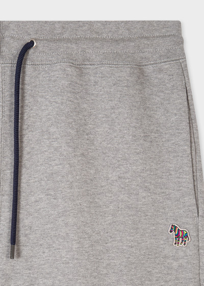 Paul Smith Grey Marl Cotton Zebra Logo Shorts outlook