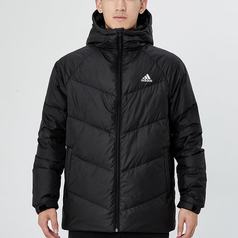 adidas Cb Down Jkt Casual Stay Warm Sports hooded down Jacket Black H20783 - 3