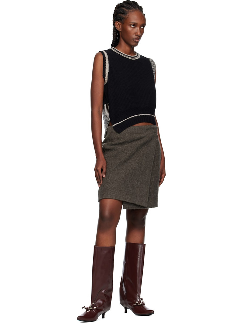 TOGA PULLA Burgundy Leather Tall Boots outlook