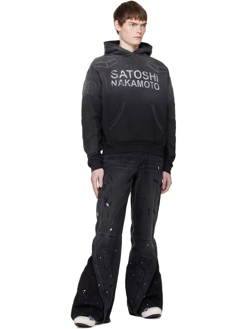 SATOSHI NAKAMOTO Black Moto Hoodie outlook
