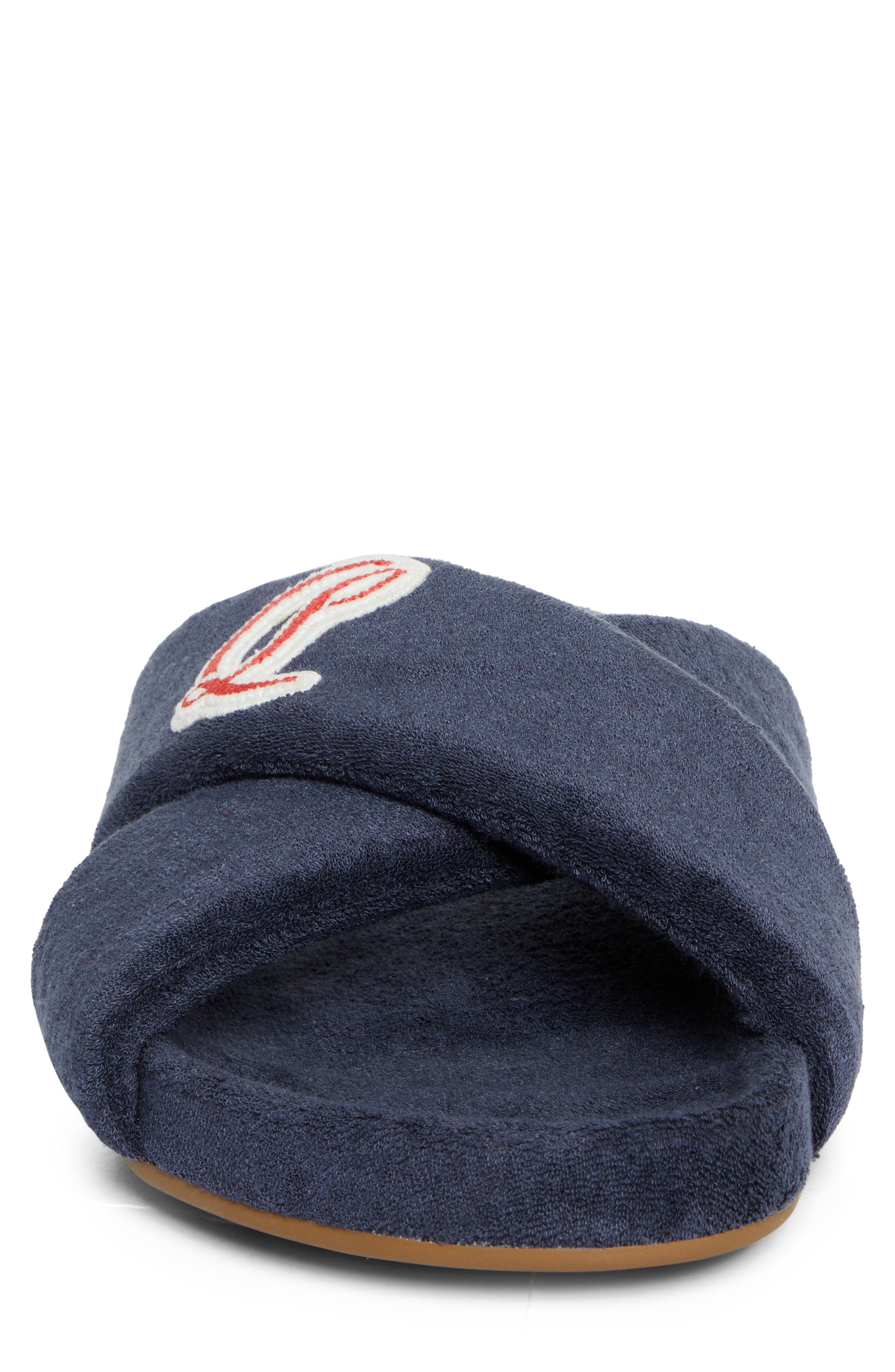Christian Louboutin Bizzu Logo Patch Slide Sandal in Marine at Nordstrom - 4