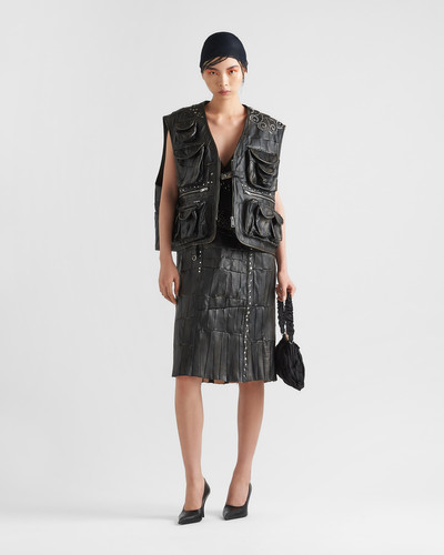 Prada Nappa leather patchwork vest outlook
