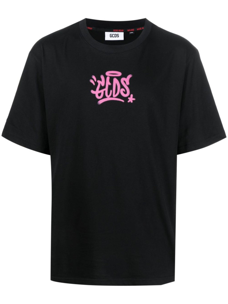 graffiti-print 코튼 티셔츠 - 1